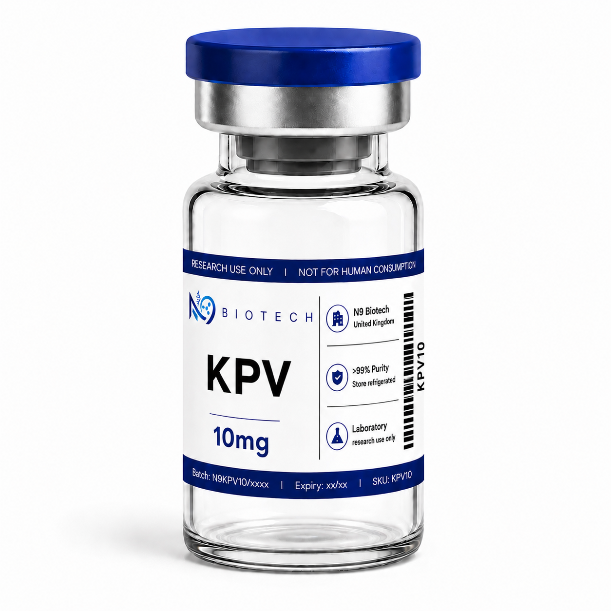 KPV 10mg lyophilised peptide vial