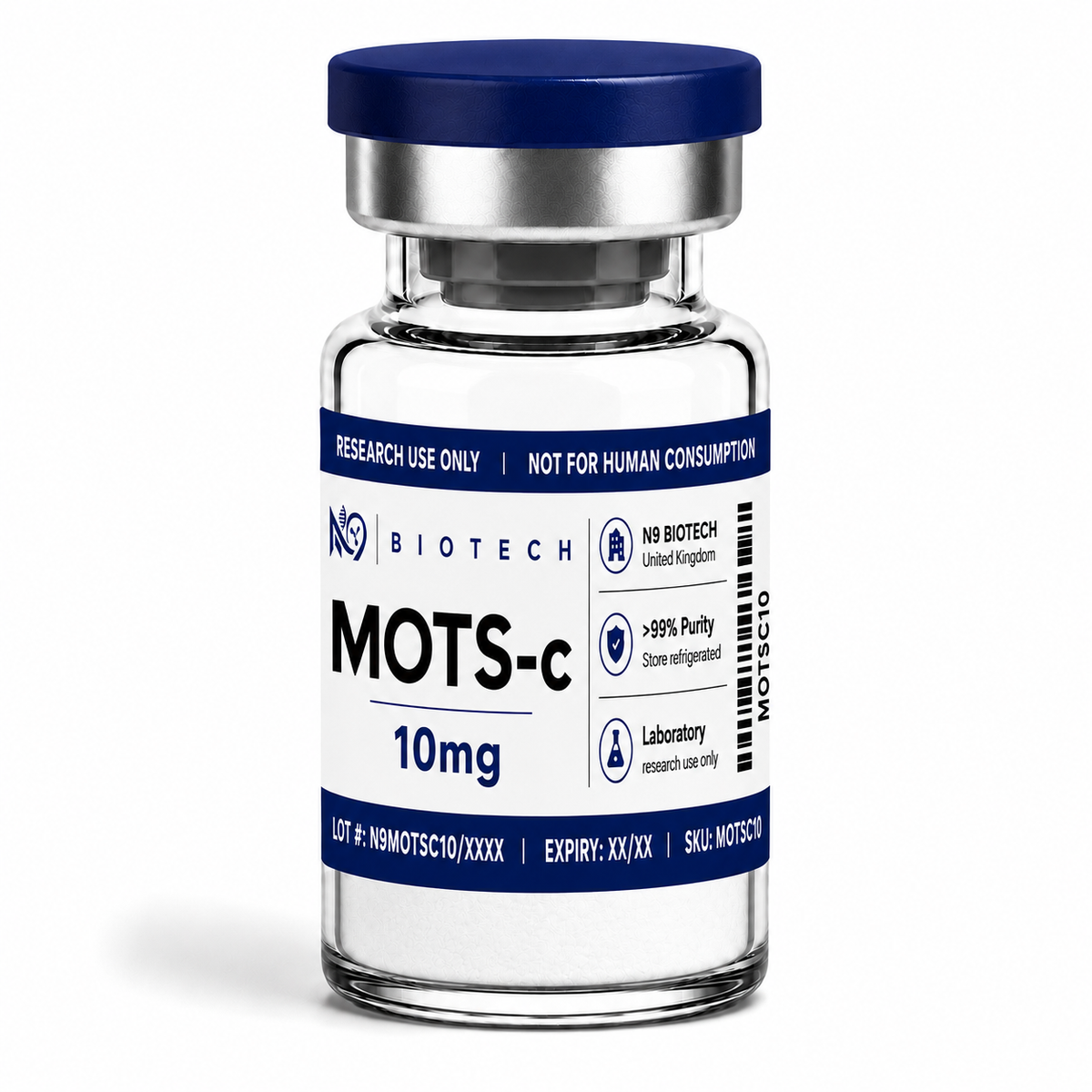 MOTS-c 10mg lyophilised peptide vial