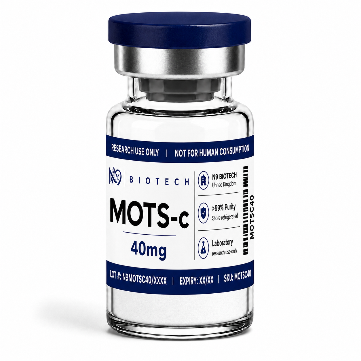 MOTS-c 40mg lyophilised peptide vial