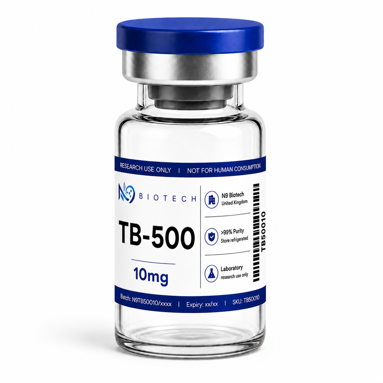 TB-500 10mg lyophilised peptide vial